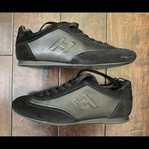 Hogan Olympia Mens Sneakers Black Leather Suede 8